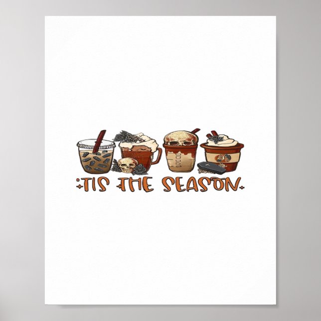 Skelettkaffee Kaffee Kaffee Lover Poster (Vorne)