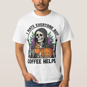 Skelettkaffee Lover - Funny Halloween Design T-Shirt