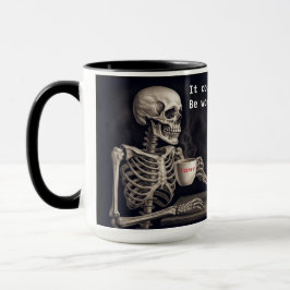 Skelettkaffee mit Tasse