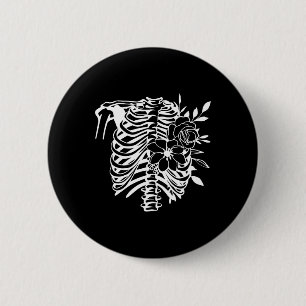 Skelettkäfig Blume Leicht Halloween Kostüm 1 Button