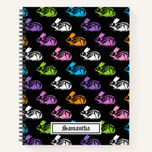 Skelettkaninchen Muster Notizbuch