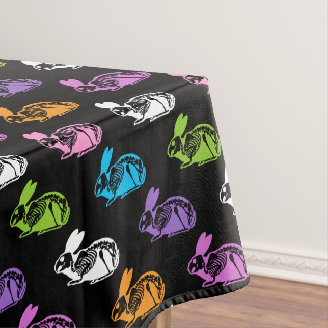 Skelettkaninchen Muster Tischdecke (Beispiel)