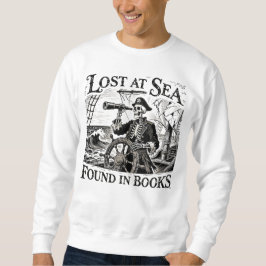 Skelettkapitän "Auf See verloren, in Büchern gefun Sweatshirt