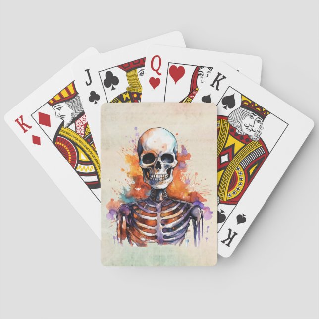 Skelettkarte für klassische Spiele Spielkarten (Rückseite)