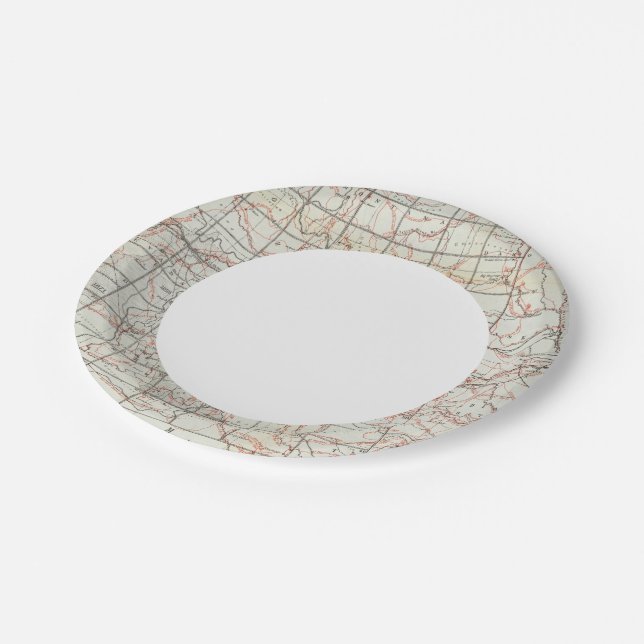 Skelettkarte Pappteller (Schrägansicht)