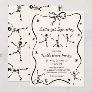 Skelettkastenrahmen Halloween Einladung