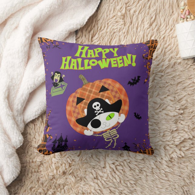 Skelettkatze Kissen (Decke)