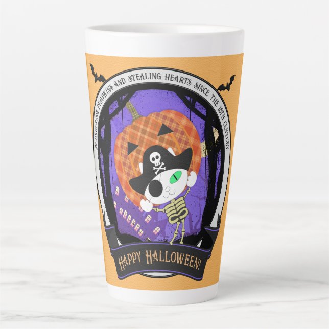 Skelettkatze Milchtasse (Vorderseite)