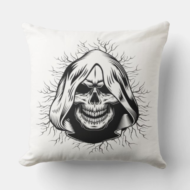 Skelettkeule Halloween-Kissen Kissen (Vorderseite)