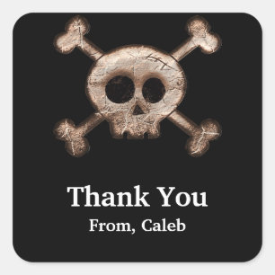 Skelettknochen, schwarze Aufkleber