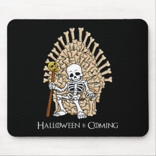 Skelettknochen Throne Fun Halloween Boys Girls Kin Mousepad