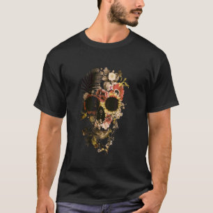 Skelettkopf Grave Yard Garden T-Shirt