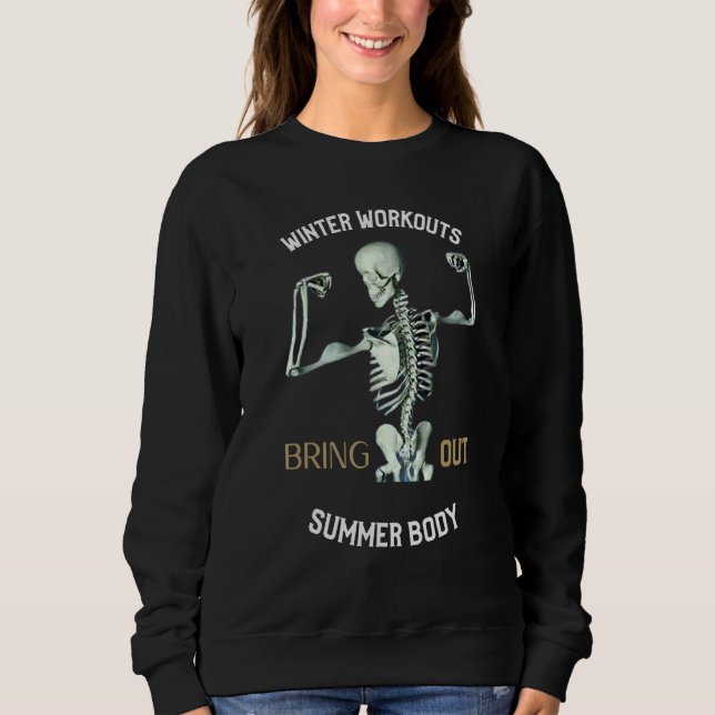 Skelettkostüm ein Wintergymnastiktraining für Somm Sweatshirt (Vorderseite)