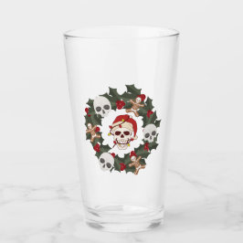 Skelettkranz auf einem glas