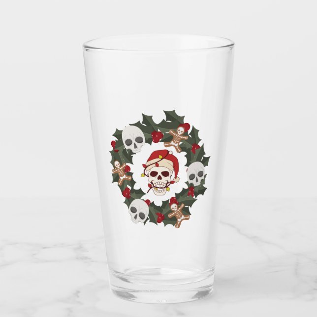 Skelettkranz auf einem glas (Vorderseite)