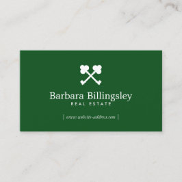 Skelettlogos: Real Anwesen, Broker Dunkelgrün Visitenkarte