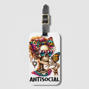 Skelettmaus Gepäckanhänger