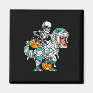 Skeletto Riding Dinosaur T Rex Spaß Kinder Jungen Magnet