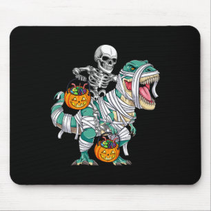 Skeletto Riding Dinosaur T Rex Spaß Kinder Jungen  Mousepad