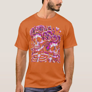 Skeletton-Blume haben Lila rosa Tod Alt Ae T-Shirt