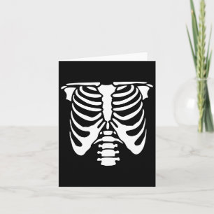 Skeletton Brustkorbknochen Halloween Röntgen Karte