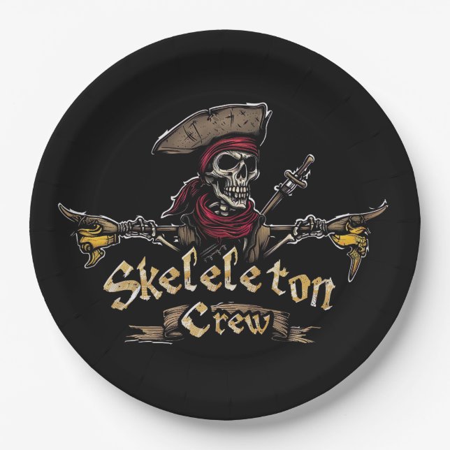 Skeletton-Crew Pappteller (Vorderseite)