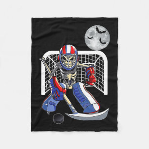 Skeletton Eishockey-Happy Halloween Day Bo Fleecedecke