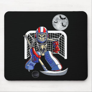 Skeletton Eishockey-Happy Halloween Day Bo Mousepad