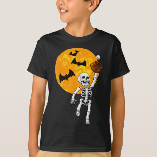 Skeletton Halloween Men Boys Baseball Halloween 1 T-Shirt