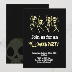 Skeletton-Halloween-Party Einladung