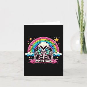 Skeletton Halloween-Shirts Nie besser Schädelhals Karte