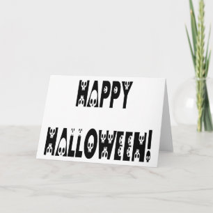 Skeletton Halloween-Text Karte