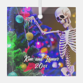 Skeletton Hängende farbenfrohe Ornamente Weihnacht