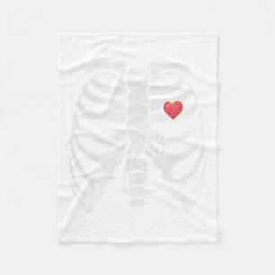 Skeletton Herzkranz Röntgen Erwachsene Kinder Spaß Fleecedecke