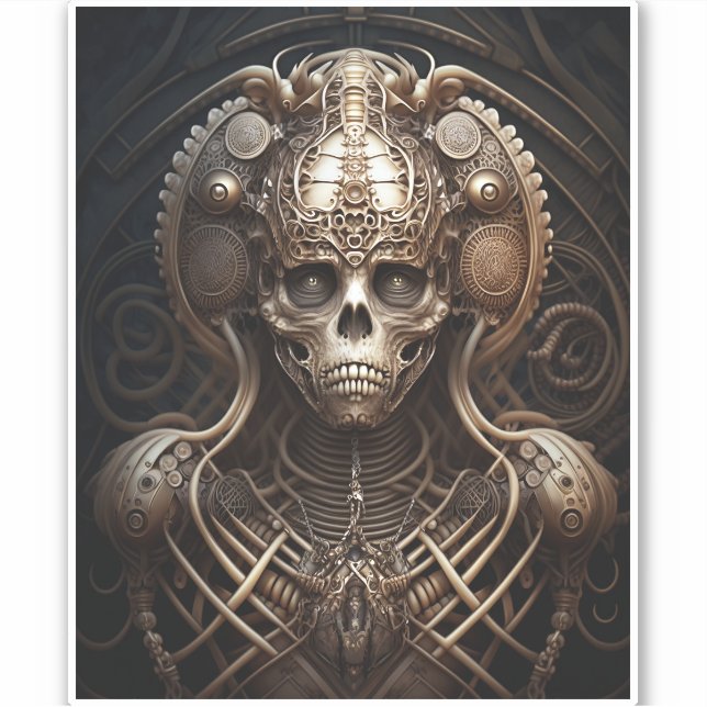 Skeletton-Horror Aufkleber (Vorderseite)