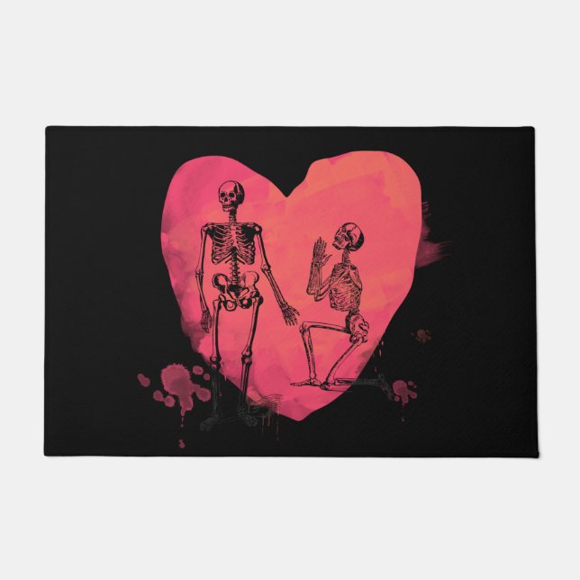 Skeletton-Liebe Fußmatte (Vorderseite)