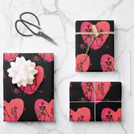 Skeletton-Liebe Geschenkpapier Set