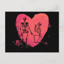Skeletton-Liebe Postkarte
