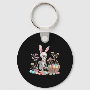 Skeletton Ostern Skelett Eizellen Basket Bunny Schlüsselanhänger