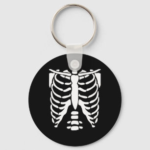 Skeletton Shirt Halloween Kostümrippenkäfig Anatom Schlüsselanhänger