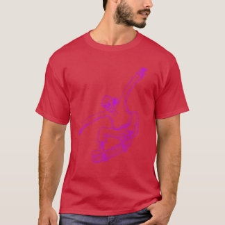 Skeletton Skater Halloween lustig T-Shirt