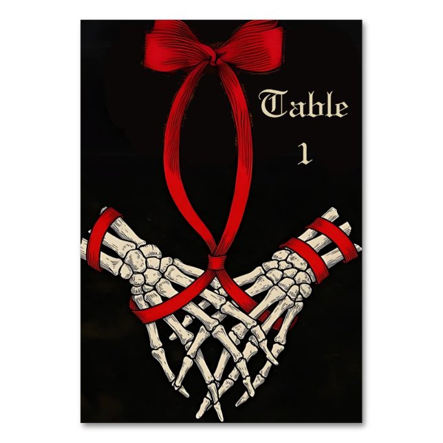 Skeletton Tarot Inspirierte Griffkarte Tischnummer (Vorderseite)
