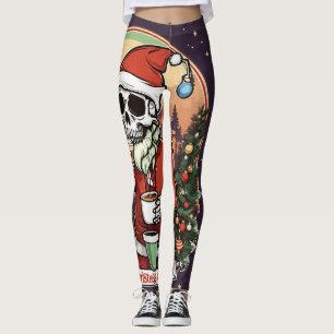 Skeletton Weihnachtsgeburt Leggings