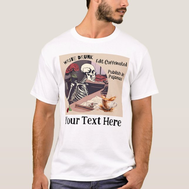 Skeletton Writer Men's T-Shirt (Vorderseite)