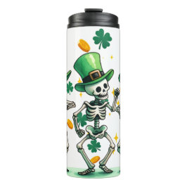 Skelettons zum St. Patrick's Day Thermosbecher