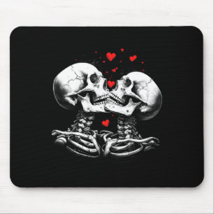 Skelettpaare zu Halloween Valentinstag T Mousepad