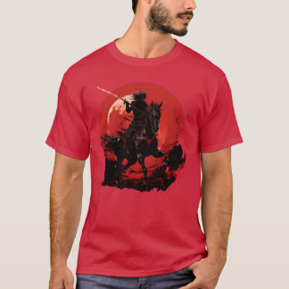 Skelettpferd Menschliches Skelett Reiten Schwert T-Shirt