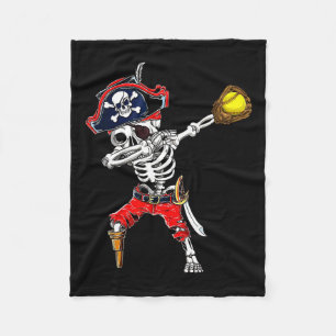 Skelettpirat & Softball-Halloween-Kostüm Fleecedecke