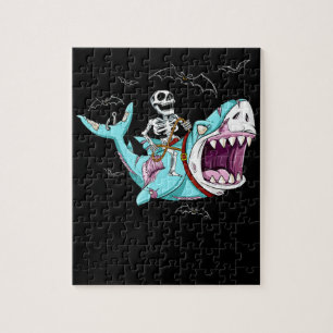 Skelettreise Zombie Shark Funny Halloween Geschenk