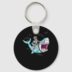 Skelettreise Zombie Shark Funny Halloween Geschenk Schlüsselanhänger